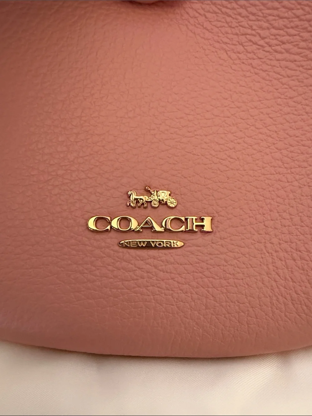 🩷COACH NWT Pink Petal Mini Payton  Leather Shoulder Bag With Gold Hardware